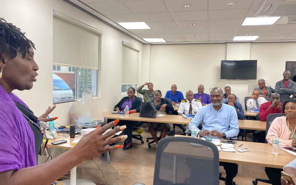 Crisis Management Workshop, Hosted by the Barbados Immigration Department (BID), led by HelpUsTrade, and attended by representatives from various government agencies and organisations including the fire service, police, security companies, military and the Department of Emergency Management.
