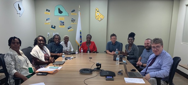 Senior Management Meeting at Barbados Immigration Department Headquarters, Bridgetown. Attended by BID and HelpUsTrade staff.